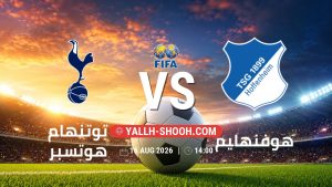 معلومات عن مباراة توتنهام هوتسبر و هوفنهايم بتاريخ 16/8/2026 في المباريات الودية للأندية