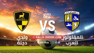 معلومات عن مباراة وادي دجلة و المقاولون العرب بتاريخ 15/9/2026 في دوري ORA